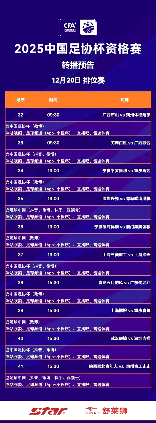 关于2025足协杯8强对阵赛程表足协杯1/4决赛7月22日正式开打的信息 第1张 关于2025足协杯8强对阵赛程表足协杯1/4决赛7月22日正式开打的信息 第1张